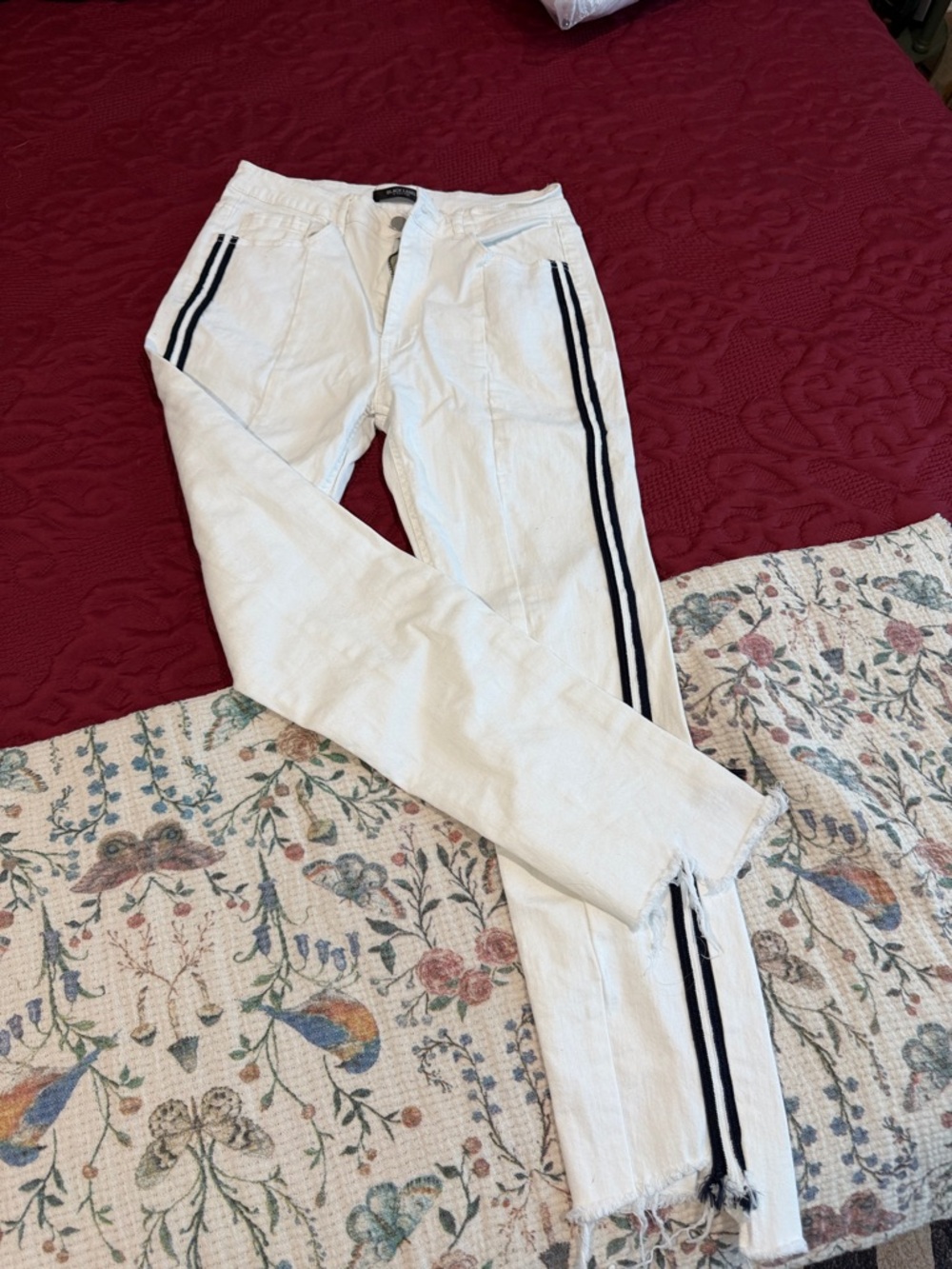 Black Label White Denim High-Rise Jeans